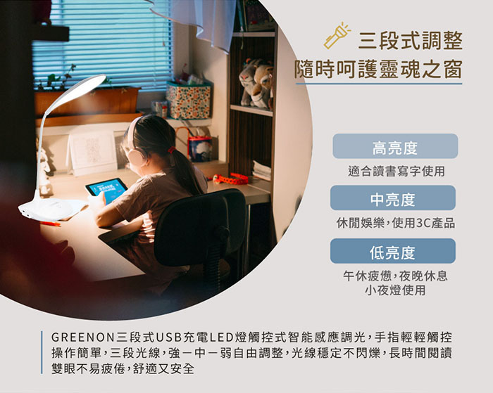 LED閱讀燈無光害