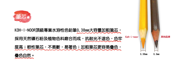 KOH-I-NOOR-3713 捷克頂級專業水溶性色鉛筆紙盒裝-48色