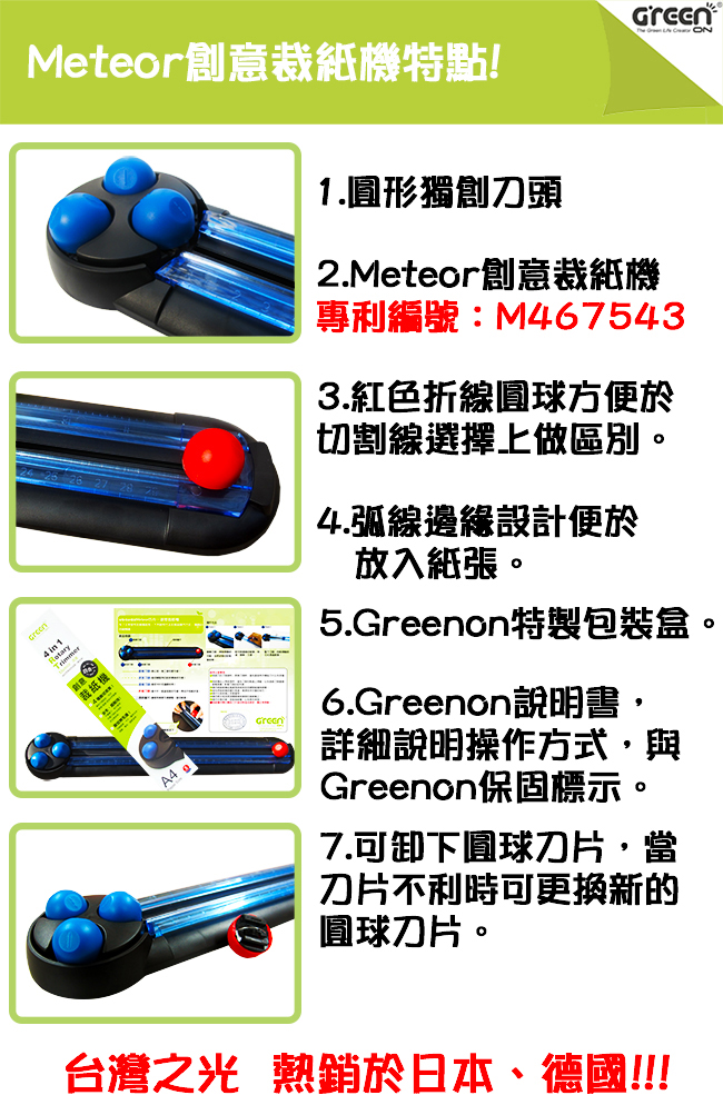 Meteor四合一創意A4裁紙機必買推薦